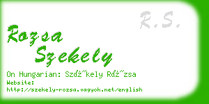 rozsa szekely business card